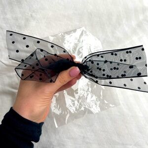 Polka Dot Hair Bow Tie